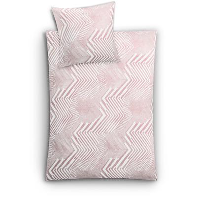 Bettwäsche KLEINE WOLKE "Macra", rosa (pastellrose), B/L: 155cm x 220cm, Mako-Satin, B/L: 80cm x 80cm, 2 Stk., Mako-Satin, Obermaterial: 100% Baumwolle, Bettwäsche, Bettwäsche, mit grafischem Print