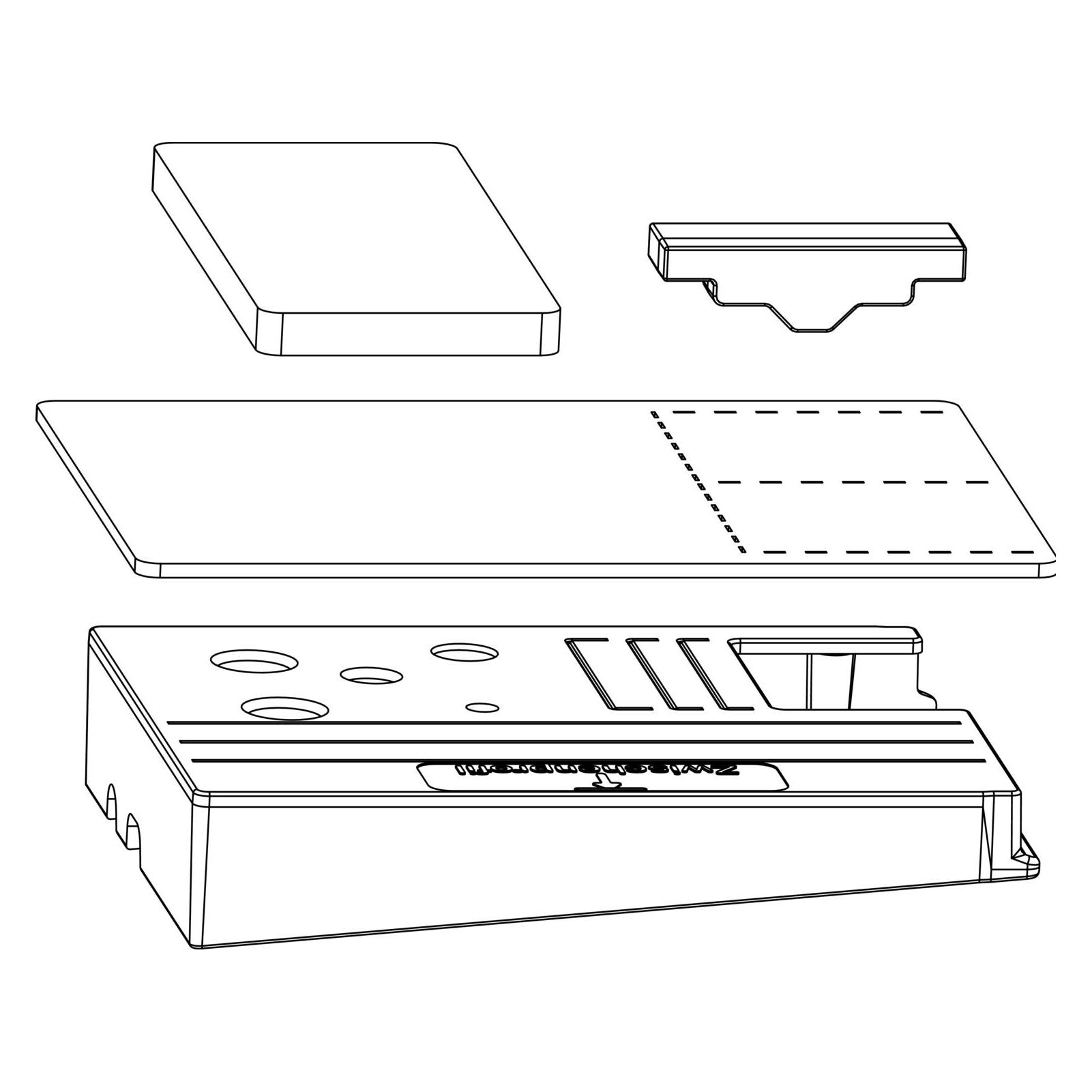 Maco HS Dichtungsplatten-Set m.Entwässerung, Zwischenprofil 115, rechts,silber (104686)