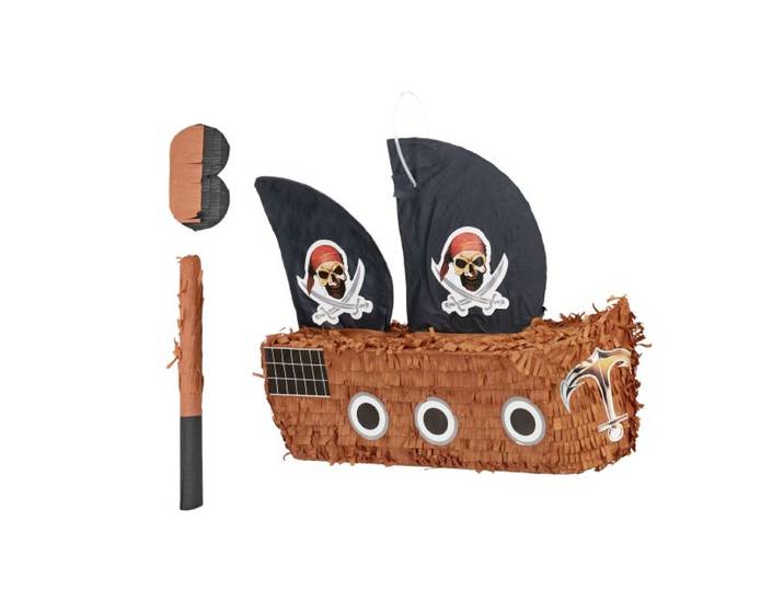 Relaxdays Piñata piratenschip met accessoires