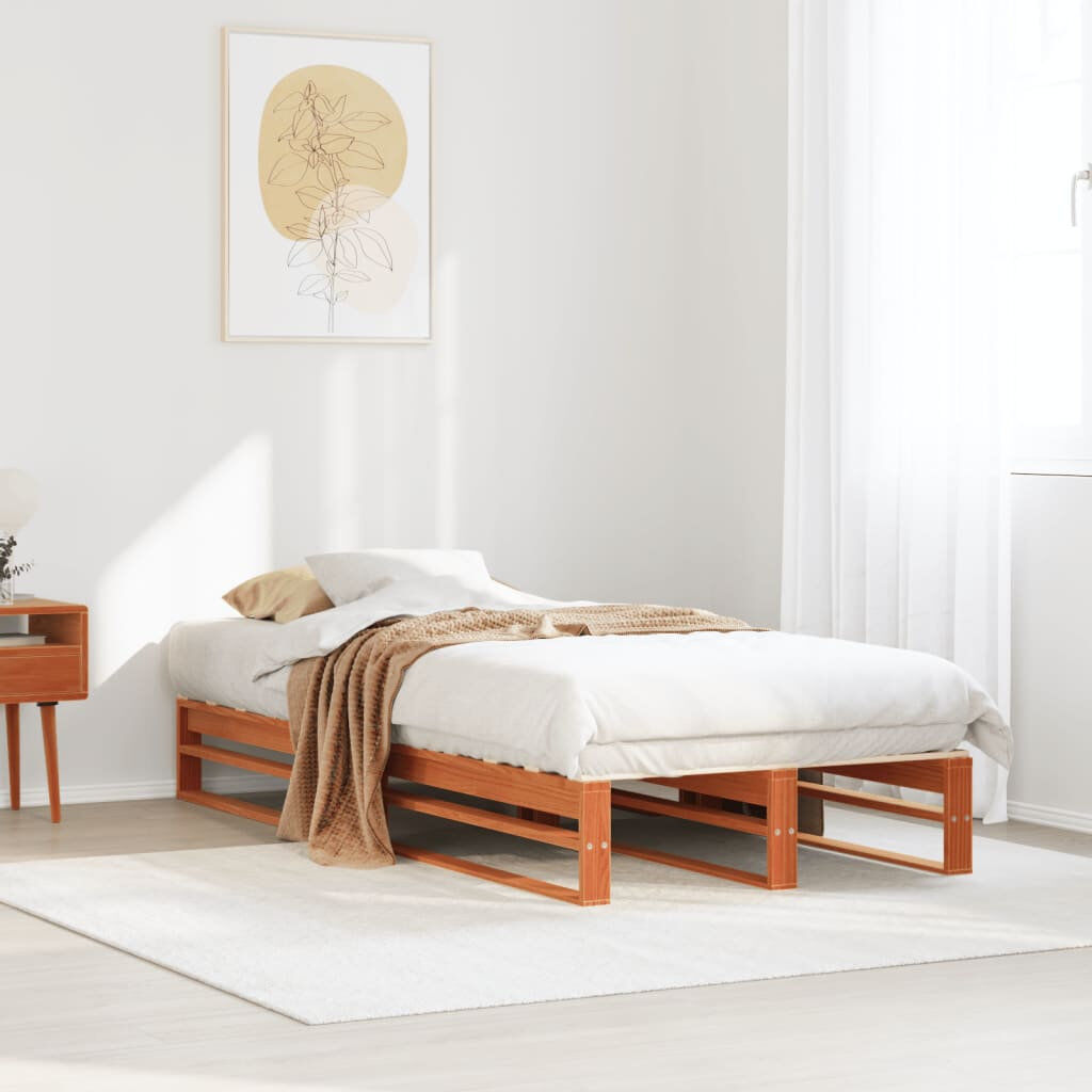 ClassicLiving Conrada Solid Wood Bed Wax Brown European Single (90 x 200cm)