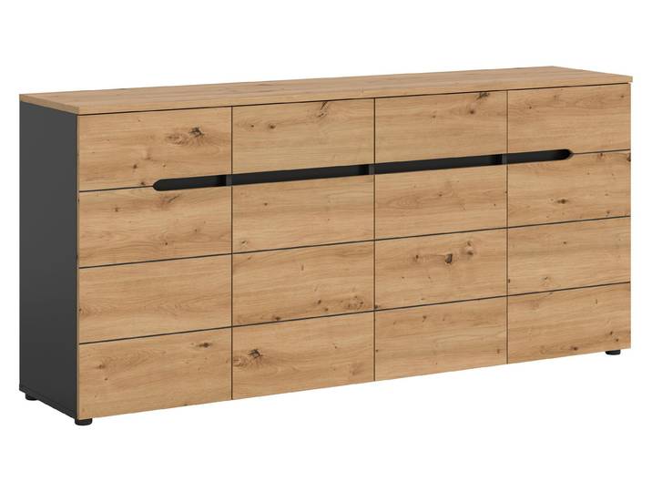 Kommode Canu 1 Basalt grau / Artisan Eiche