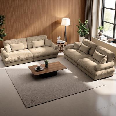 ZWYO HOSIMU 2-Piece Velvet Loveseat Sofa Set with Deep Seating, Throw Pillows & Flexible Combination for Living Room