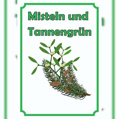 HB-Druck Misteln und Tannengrün Schild Hochkant A2 (420x594mm)