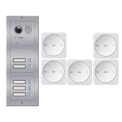 XD51A+ XD4A 5-Familienhaus Audio Türsprechanlage Gegensprechanlage 2Draht Bus-Technik Türklingel