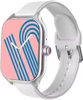 Shopalltechgadgets Smart Watch With HD Display Bluetooth Calling For Android IOS silver