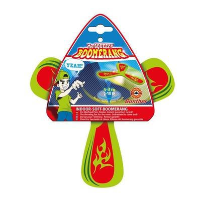 Paul Günther 1543 - Mc Squeezy Boomerang, Schaumstoff, 21cm, Radius 1-3 Meter, ab 5 Jahren
