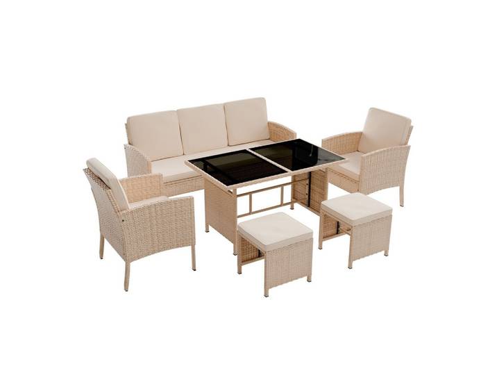 SITZGRUPPE Turin creme Polyrattan