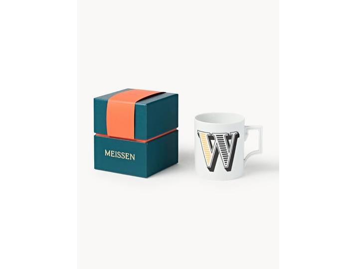Westwing x MEISSEN, Handgefertigte Tasse Initials mit Dekor-Motiv