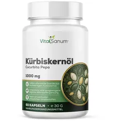 VitaSanum®- Kürbiskernöl (Cucurbita pepo) – 2 Kapseln Tagesportion