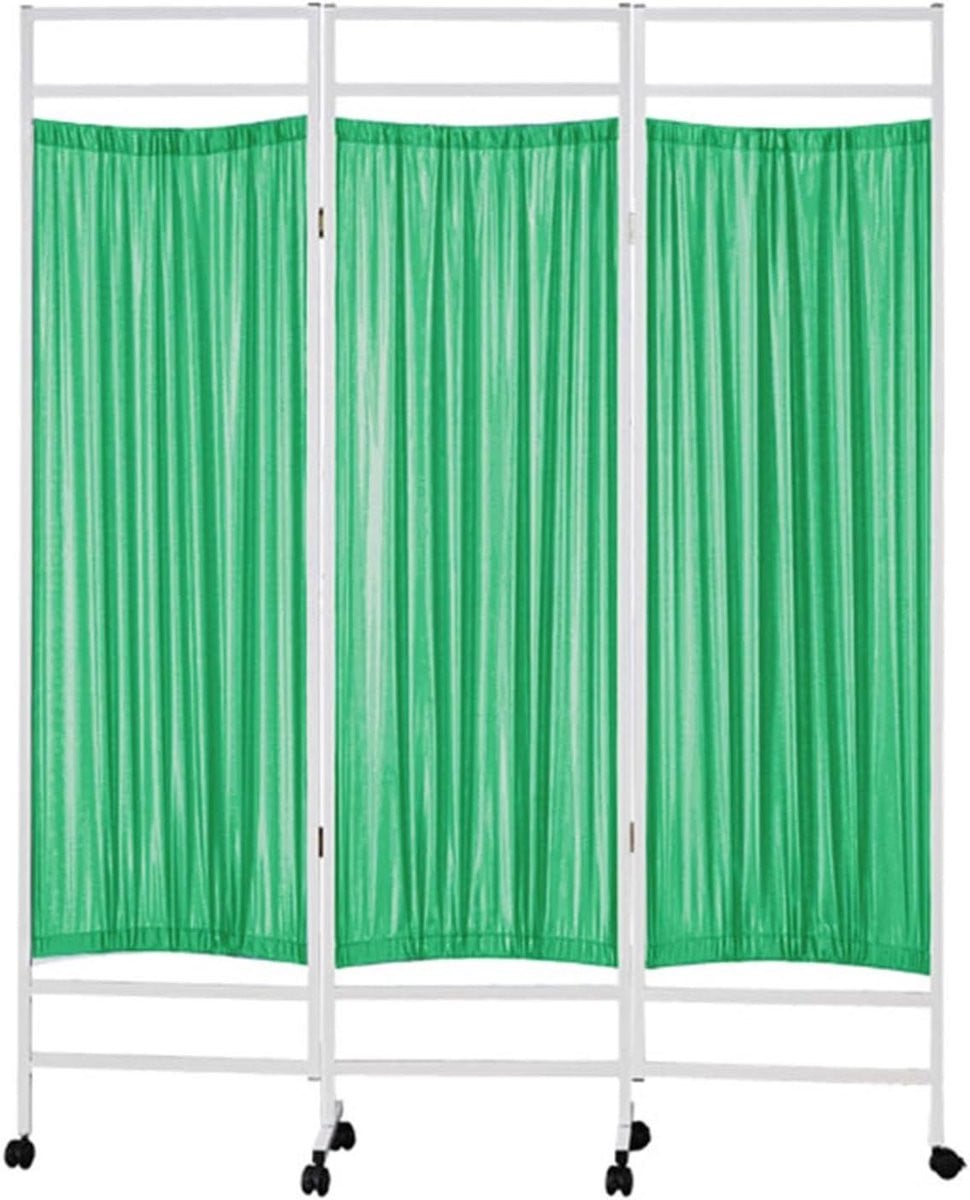 Groen Vouwscherm Privé Ruimteverdeler met Wielen, Hoogte: 180 cm