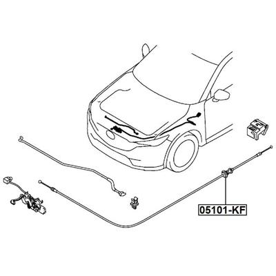 FEBEST Motorhaubenzug 05101-KF für MAZDA