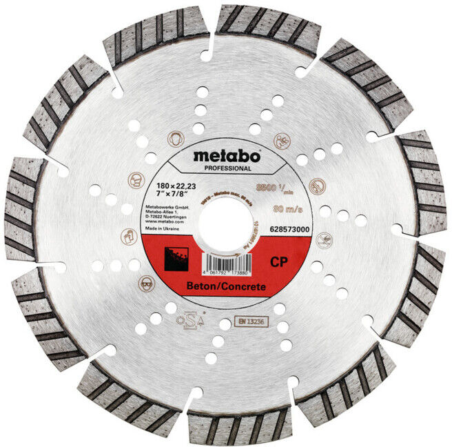 Metabo Disque à tronçonner diamanté 180x22,23mm,