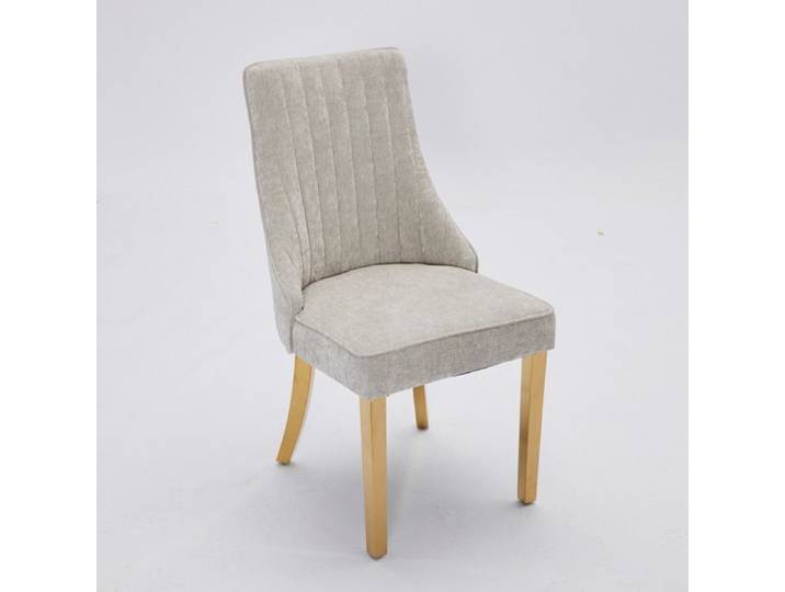 Rayon Tissu Flocking Chenille Chaises à manger Chaise à manger de cuisine Channel Chaise à manger confortable en tissu rembourré