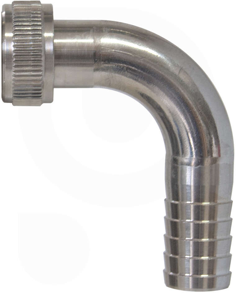 Polsinelli Portagomma inox curvo con girello 3/4"
