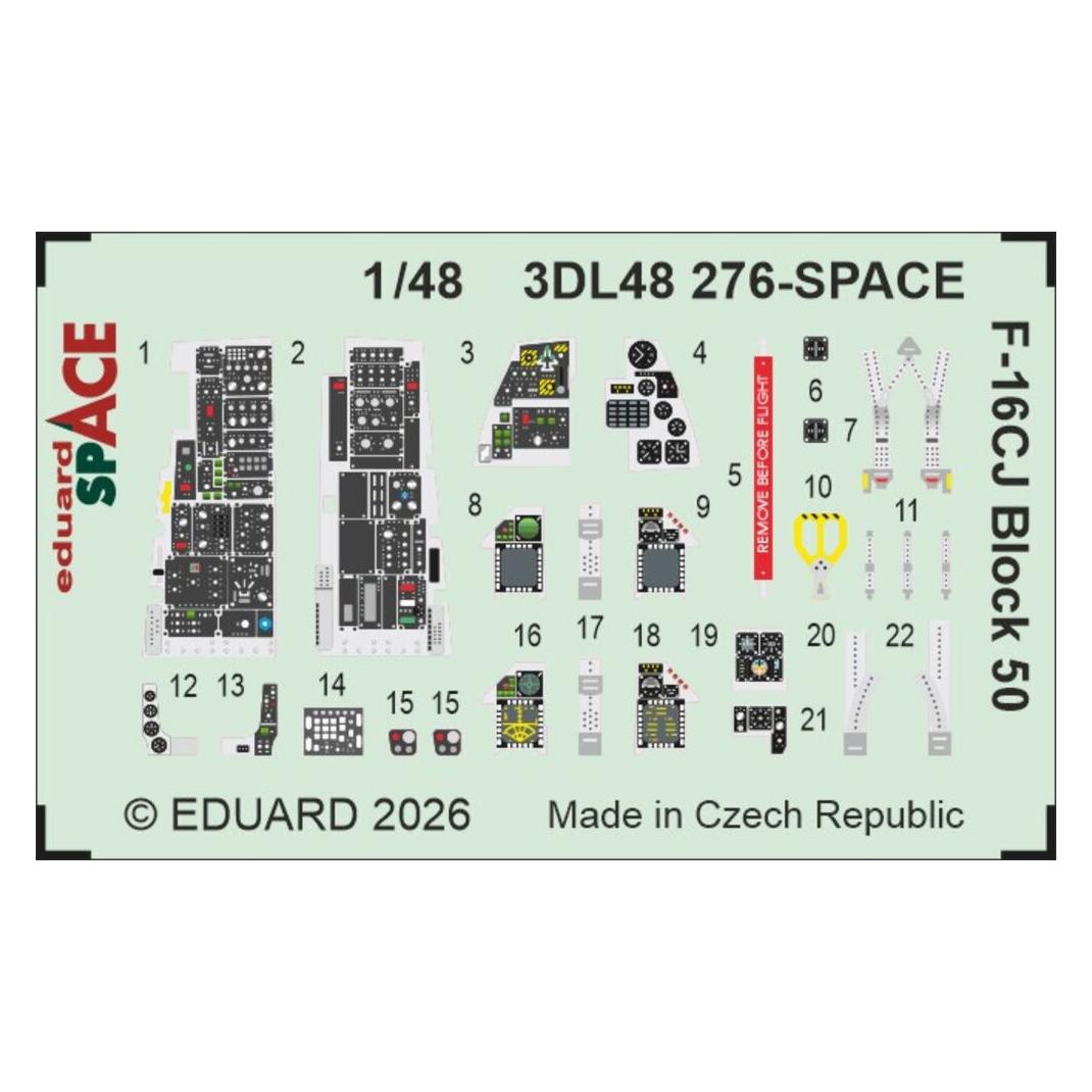 Eduard F-16CJ Block 50 SPACE for Tamiya (3DL48276)
