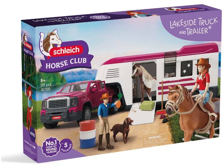 Schleich Pick-up mit großem Pferdeanhänger