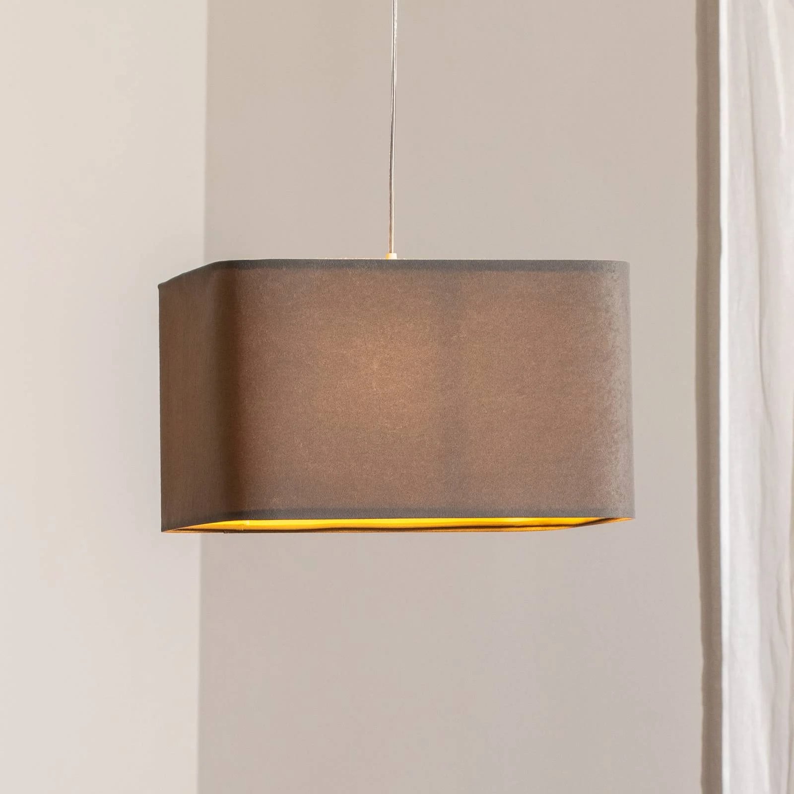 Maco Design Hanglamp Kwadro, modern, grijs, aluminium en textiel, dimbaar