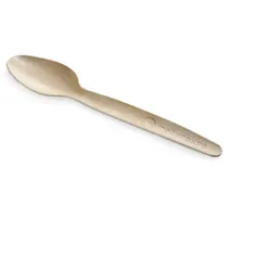 Natureko Große Löffel aus braunem Papier, geprägt, Naturesse - 16,5 cm (2000 Stück)
