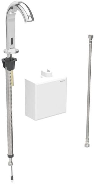 Geberit Piave Infrarot-Waschtischarmatur 116165211 Standmontage, Generatorbetrieb, AP-Funktionsbox, hochglanz-verchromt, ohne Mischer