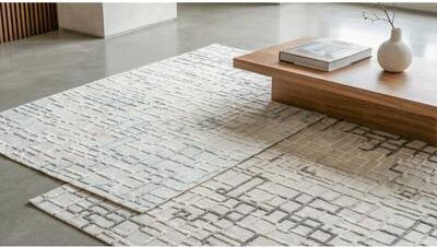 EXQUISITE RUGS Vista Hand-loomed Wool/Bamboo Silk Grey/Blue Area Rug.