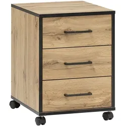 Möbelpartner Rollcontainer »Country« mit klassischen Schüben braun, 40.1x57x50 cm