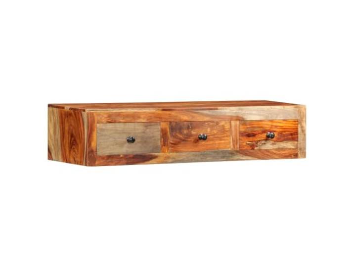 Favemtsl Wand-Konsolentisch 100x25x20 cm Massivholz Akazie Schwebender Flurtisch aus Akazienholz mit 3 Schubladen für Wohnzimmer und Diele, platzsparende Wandmontage.