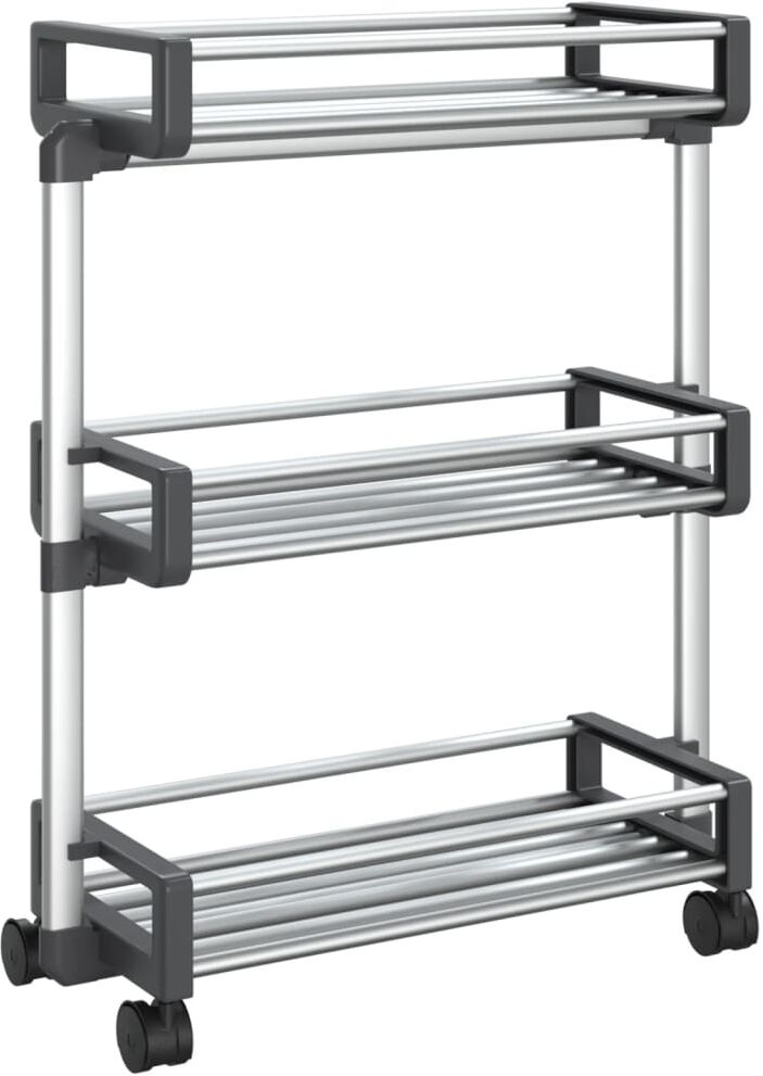 vidaXL Chariot de rangement 59x20x75 cm aluminium