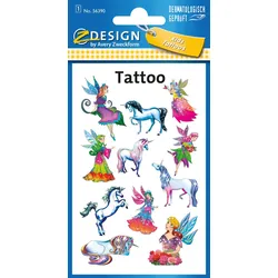 AVERY Zweckform Klebetattoo Elfen, Einhörner