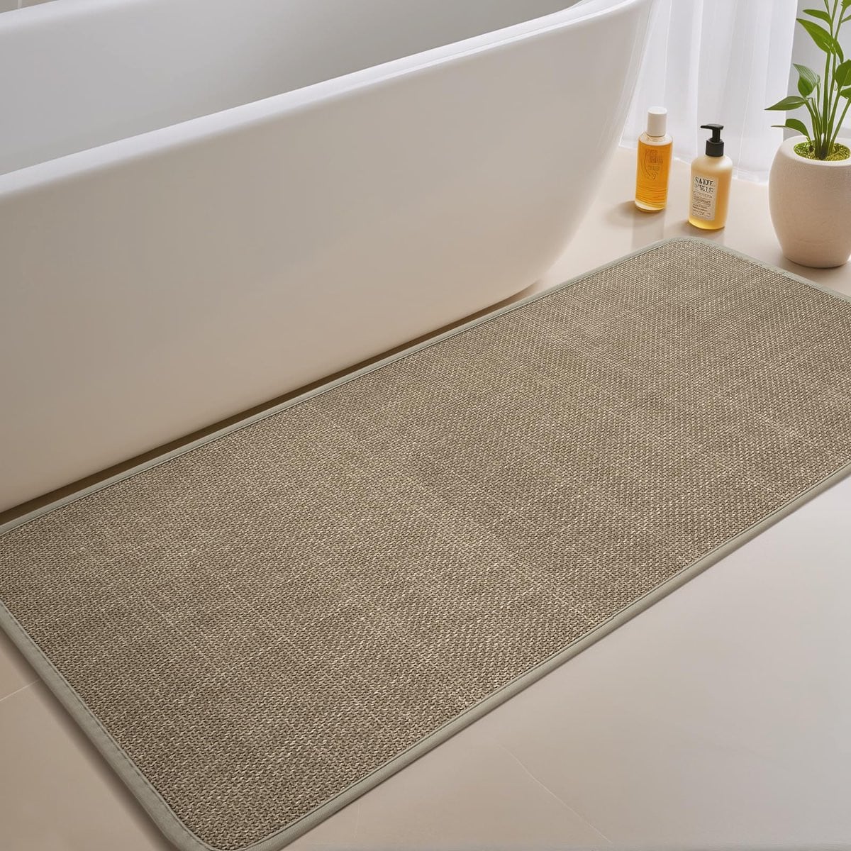 Unyqoos Antislip waterabsorberende badmat voor badkamer, ultradun en wasbaar