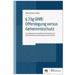 Melzer:33g GWB: Offenlegung versus Gehe, Sachbücher von Edmund James Melzer