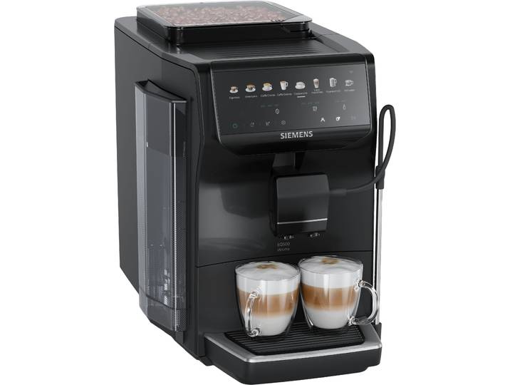 SIEMENS Kaffeevollautomat TP553E19 , schwarz (klavierlack schwarz), B:27,2cm H:37,8cm T:47,2cm, Kaffeevollautomaten, Keramikmahlwerk, entnehmbare Brüheinheit, Steuerung per App, Schwarz, Kaffeevollautomat