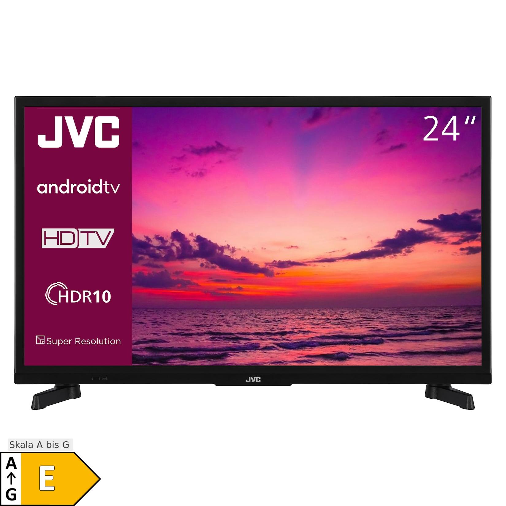 JVC LT-24VAH3455 Fernseher 24 Zoll Android Smart TV HD-Ready, HDR TV mit Triple-Tuner, LED TV (2026)