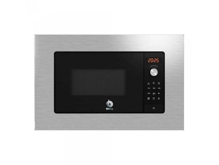 Balay 3CG6142X3 Elektronische Mikrowelle, einbaubar mit Rahmen, 38 cm, 20 l, 5 F, Aqualyse, linke Seite, 8 Rezepte, Drehteller 27 cm, mit Grill, Schwarz/Edelstahlrahmen