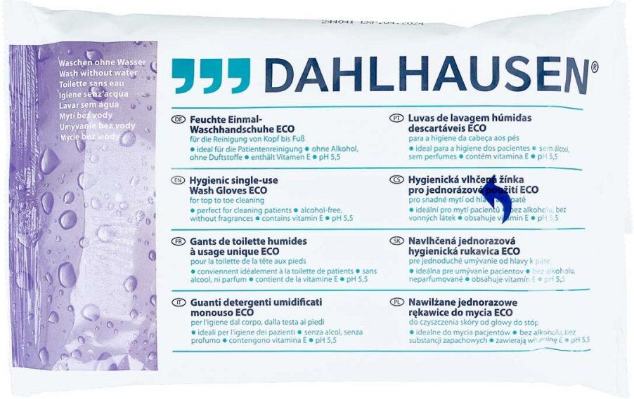 Waschhandschuhe Einmal Eco feucht