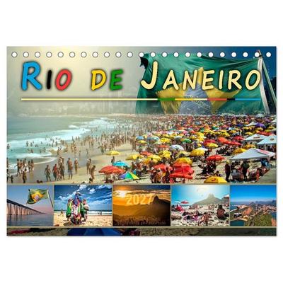 Rio de Janeiro, Stadt des Sonnenscheins (Tischkalender 2027 DIN A5 quer), CALVENDO Monatskalender