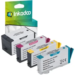 Inkadoo, Druckerpatrone, Kompatibel zu HP C2P23AE / 934XL enthält 2(BK, C, M, Y) (BK, C, M, Y)
