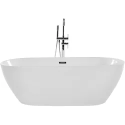 BADEWANNE FREISTEHEND 80x170x59 cm weiß Nevis