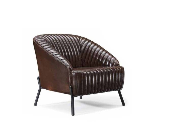 Xlmoebel Relaxsessel Brauner Designer Sessel aus Leder für das Wohnzimmer (1-St., Designer Sessel), Made in Europa