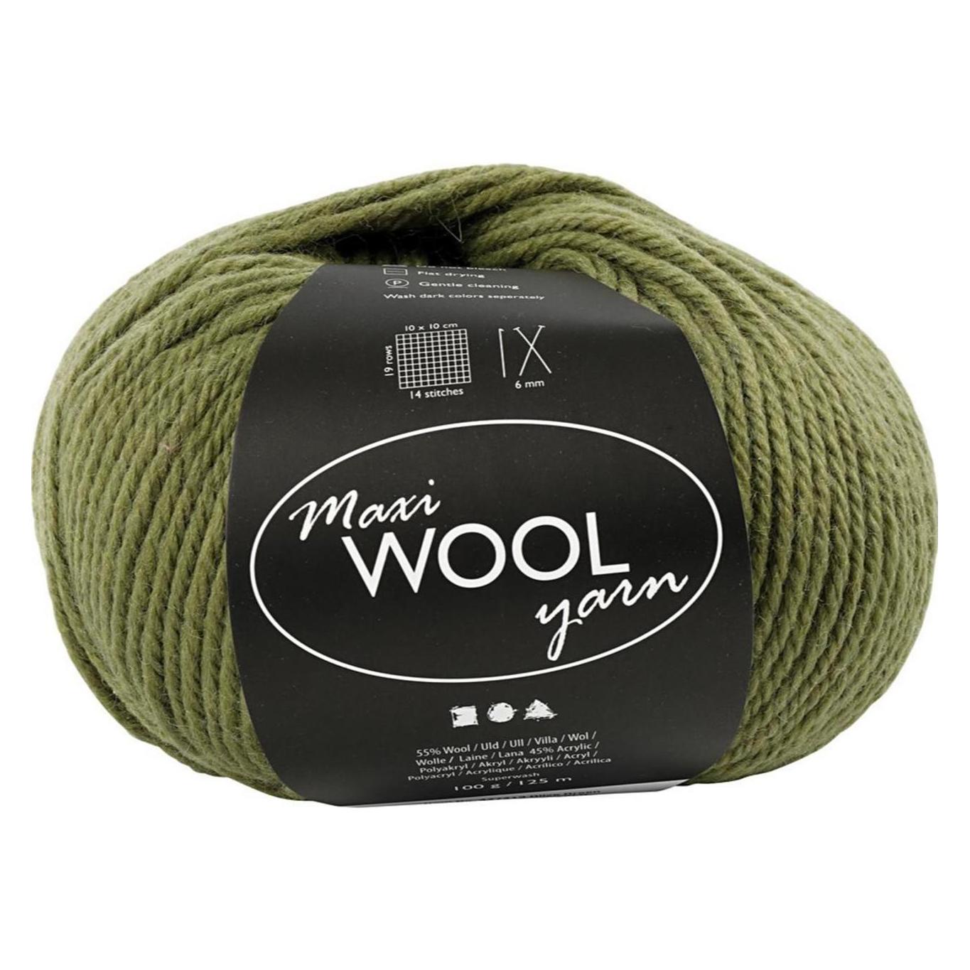 Creativ Company Wolle 100 g Olivgrün (125 m) (447413)