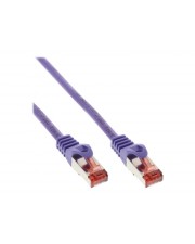 InLine Patch-Kabel RJ-45 M bis M 1.5 m SSTP-Kabel CAT 6 Violett (76412P)