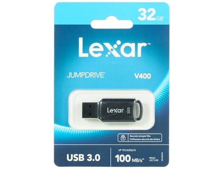 Clé usb 32go jumpdrive v400 lexar 3.0 noire