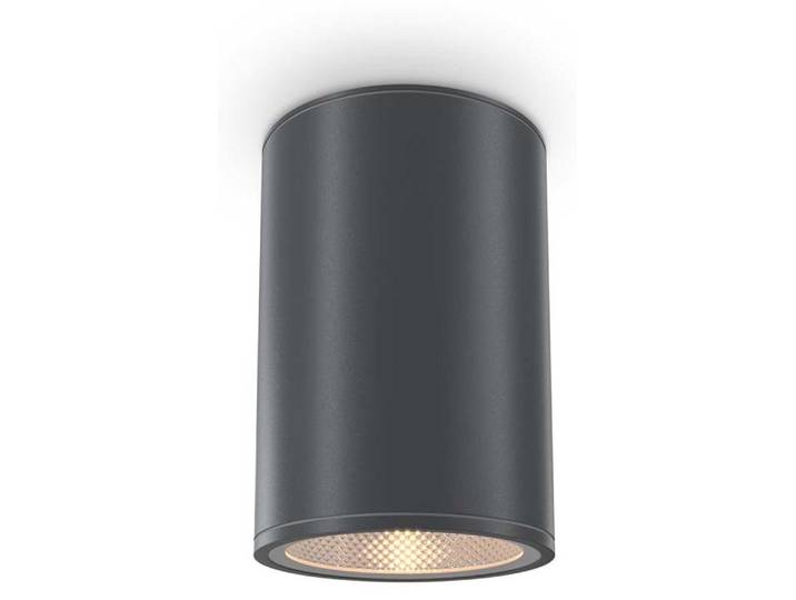 Plafonnier LED\, métal\, graphite\, H 15\,5 cm