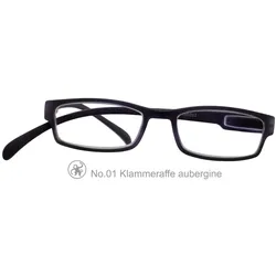 Lesebrille No.01 Klammeraffe aubergine
