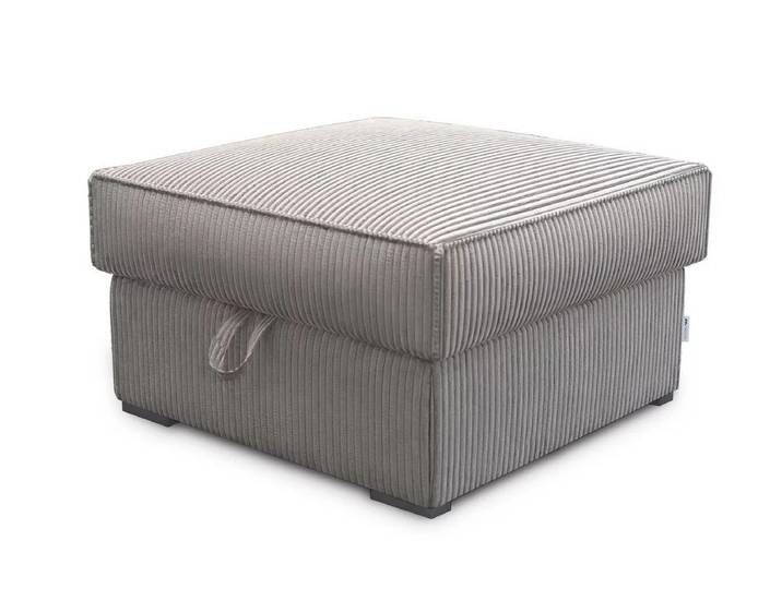Beiger Hocker SMART COSARO mit Stauraum 65x65 cm