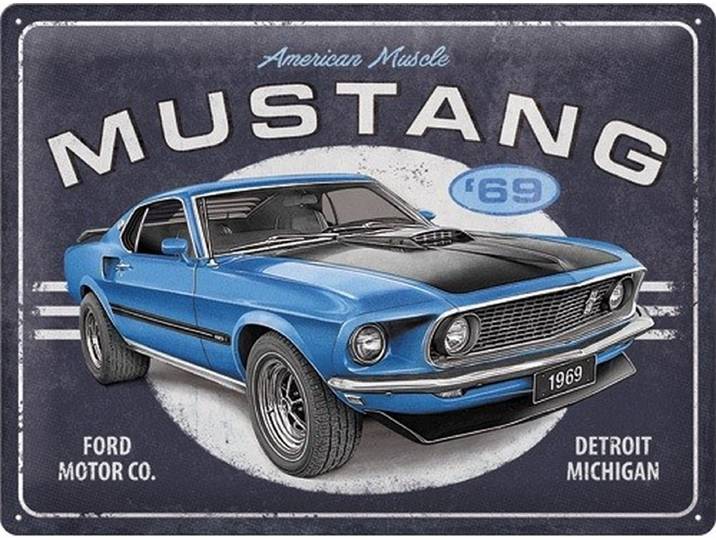 Wandbord - Special Edition - Ford - Mustang 69 American Muscle