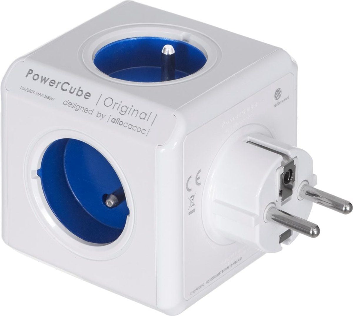 DesignNest PowerCube Original FR - 5 Stopcontacten - Blauw