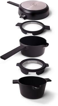 Alva Neat 5-Piece Recycled Aluminum Nonstick Cookware Set, PFAS Free