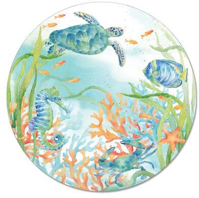 Counterart Glass Lazy Susan - Sea Life Serenade - 13x.040