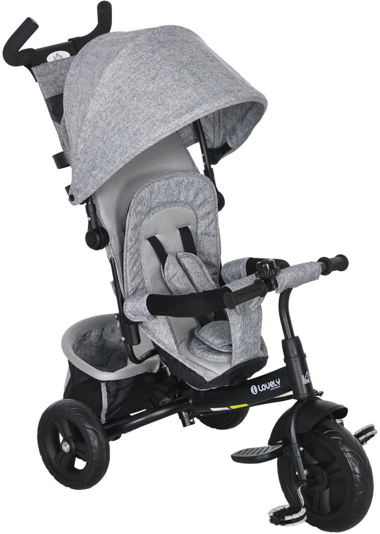 HOMCOM Pedal Ride On Toy Grey