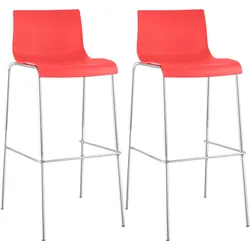 2er Set Barhocker Hover Kunststoff 4-Fuß Gestell